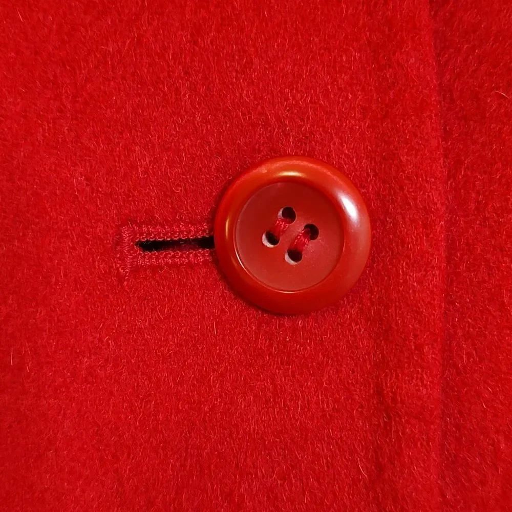Pendleton Red Merino 3 Button Wool Blazer Jacket Size L - Picture 11 of 12